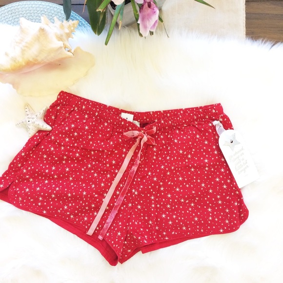 LOFT Other - NEW LOFT RED STAR PAJAMA SHORTS SZ MED